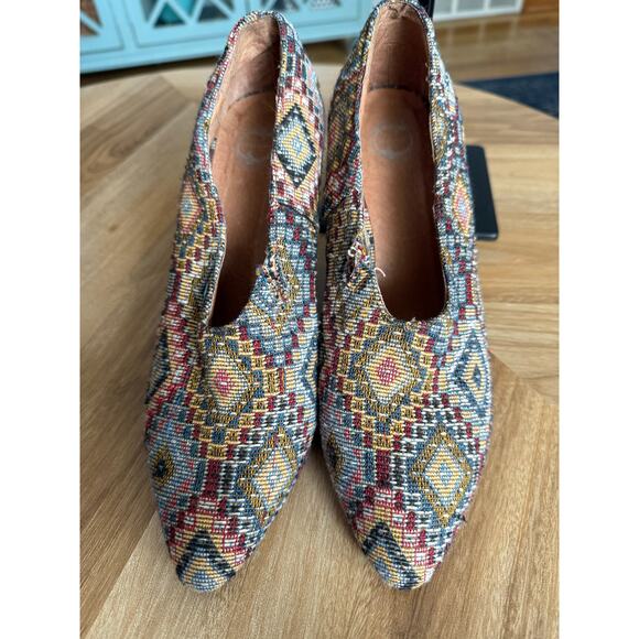 Anthropologie Shoes - Lucky Penny Anthropologie Diana Fab Wood and Carpet Wedge